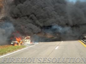 Car Fire on Saw Mill River Parkway